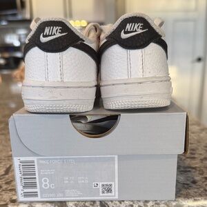 Nike Force 1 TD White Black Sneakers